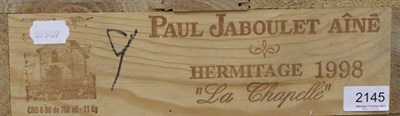 Lot 2145 - Paul Jaboulet Aine Hermitage La Chapelle 1998, half case, owc (six bottles)