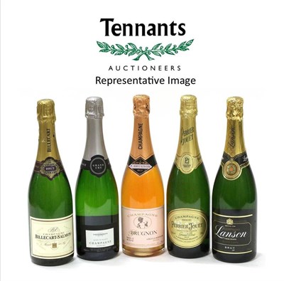 Lot 2152 - A Mixed Parcel of Champagne Including: Perrier Jouet, Pol Roger, Veuve Cliquot, Lanson, Moet...