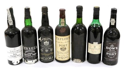 Lot 2175 - A Mixed Parcel Including: Offley Boa Vista 1963; Taylors Over 40 Year Old Tawny; Dela Force...