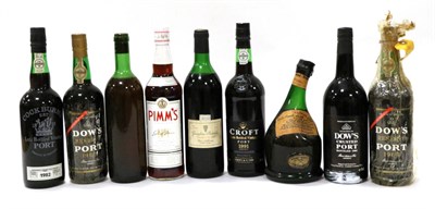 Lot 2177 - A Mixed Parcel of Assorted Port etc (nine bottles) U: viewing essential