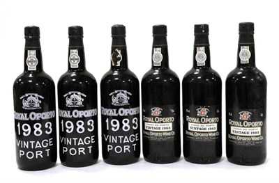 Lot 2206 - Real Companhia Velha Royal Oporto 1983, vintage port (x6) (six bottles)