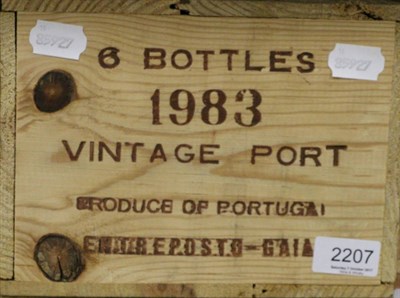 Lot 2207 - Smith Woodhouse 1983, vintage port, half case, owc (six bottles)