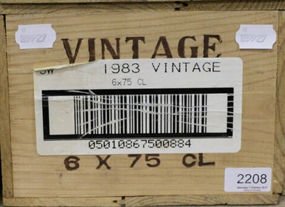 Lot 2208 - Smith Woodhouse 1983, vintage port, half case, owc (six bottles)