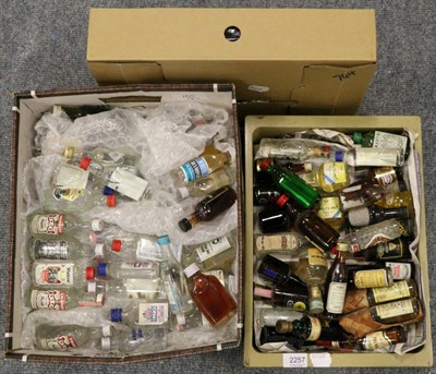 Lot 2257 - A Large Mixed Parcel of Miniatures Including: gin, vodka, cognac, liqueurs, rum, single malt...