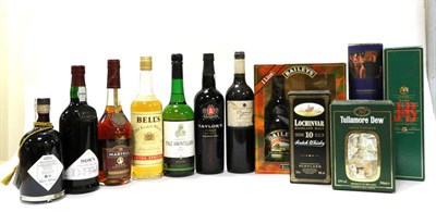 Lot 2258 - A Mixed Parcel of Assorted Spirits, Wines, Ports etc (qty)