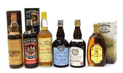 Lot 2277 - 1970's and 1980's Bottlings Comprising: Slaintheva Silver Jubilee; Glenmorangie 10 Year Old;...