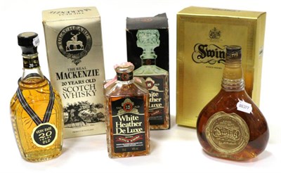 Lot 2278 - 1980's Blended Malts Comprising: Johnnie Walker Swing, The Real Mackenzie 20 Year Old; White...