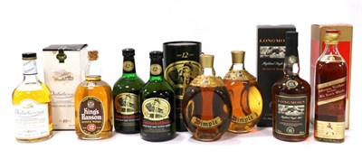 Lot 2280 - A Mixed Parcel Comprising: Bunahabhain 12 Year Old (x2); Longmorn 15 Year Old; Johnnie Walker...