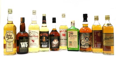 Lot 2296 - A Mixed Parcel of Whisky Including: Old Byron; Swn y Mor; W5; Long John (ten bottles)  See...