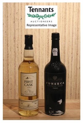 Lot 2308 - Caol Ila 1983 20 Year Old First Cask, cask 46, cask 46, 70cl, 46%; Fonseca 1994, vintage port...