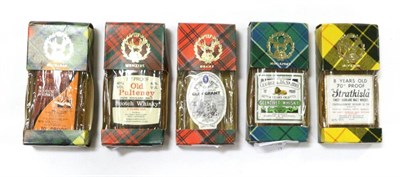 Lot 2338 - Miniatures Comprising: Glen Grant 8 Year Old; Strathisla 8 Year Old; Glenlivet 8 Year Old; Old...