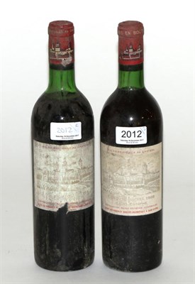Lot 2012 - Chateau Cos d'Estournel 1968 & 1969, St Estephe (two bottles) U: top shoulder and upper...