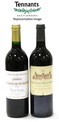 Lot 2022 - Chateau La Croix Marbuzet, St Estephe (x6); Chateau Beaumont 2000, Haut-Medoc (x6) (twelve bottles)