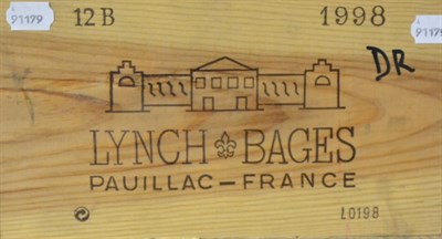 Lot 2037 - Chateau Lynch-Bages 1998, Pauillac, owc (twelve bottles)