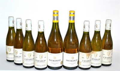 Lot 2086 - Chablis 2001 Domaine de la Meuliere, half bottle (x7; Bourgogne Blanc 2010, Calvet (x2) (seven half