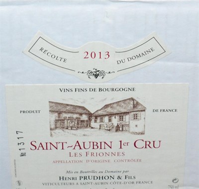 Lot 2147 - Henri Prudhon & Fils Les Frionnes 2013, Saint-Aubin Premier Cru (x12) (twelve bottles)  Subject...