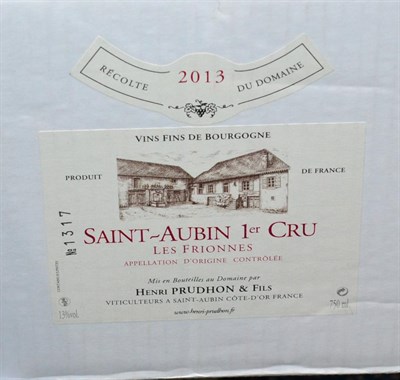 Lot 2149 - Henri Prudhon & Fils Les Frionnes 2013, Saint-Aubin Premier Cru (x12) (twelve bottles)  Subject...