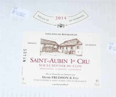 Lot 2151 - Henri Prudhon & Fils Sentier Blanc 2014, Saint-Aubin Premier Cru (x12) (twelve bottles)  Subject to