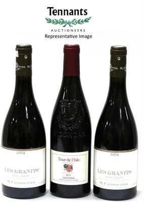 Lot 2187 - M. Chapoutier Saint-Joseph 'Les Granits' 2004 (x2); Tour de L'Isle Gigondas (x4) (six bottles)