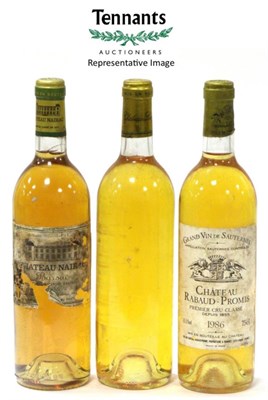 Lot 2193 - A Mixed Parcel Including: Chateau Rieussec 1983; Chateau Doisy Daene 1986; Chateau Coutet 1983;...