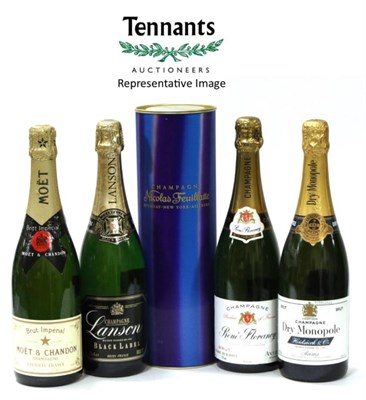 Lot 2201 - A Mixed Parcel Comprising: Lanson Black Label (x4), Moet et Chandon (x4), Rene Floraney (x2),...