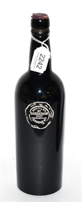 Lot 2242 - Sandeman 1935 George V Jubilee Vintage Port U: just into neck, most of capsule sides missing,...