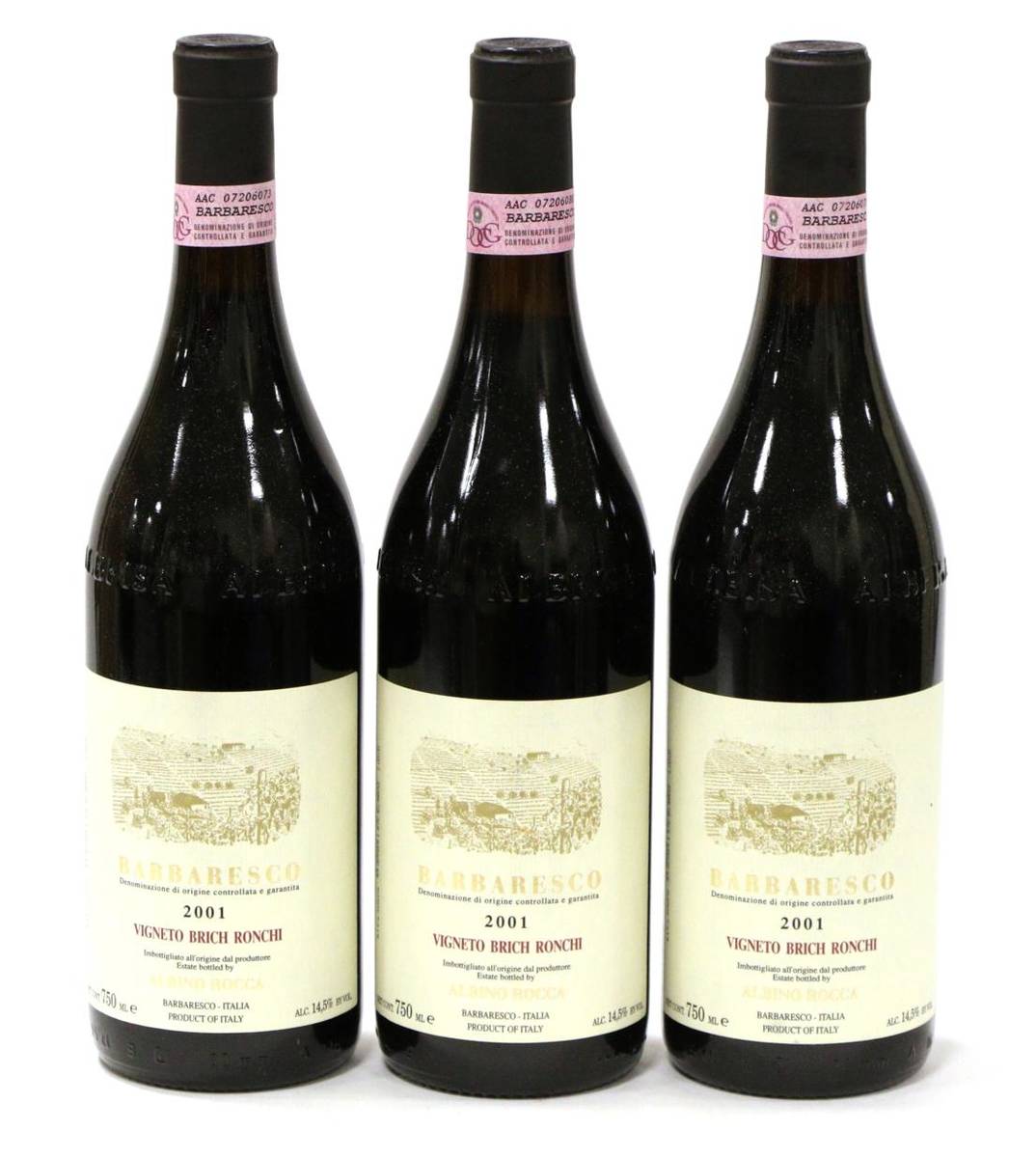 Lot 2260 - Albino Rocca Barbaresco Vigneto Brich Ronchi 2001 (x3) (three bottles)