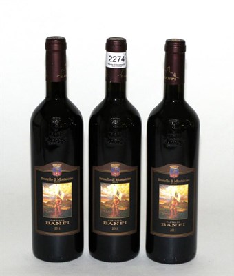 Lot 2274 - Castello Banfi Brunello di Montalcino 2011 (x3) (three bottles)