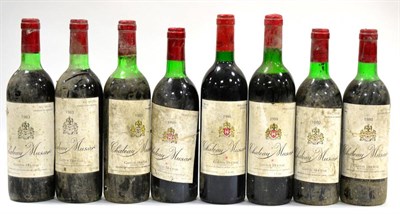 Lot 2276 - Chateau Musar 'Gaston Hochar' 1980 (x3), 1983 (x3), 1986, 1988 (eight bottles) U: mid shoulder...