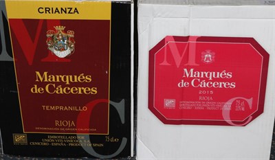 Lot 2304 - Marques de Caceras Crianza 2012, Rioja (x6); Marques de Caceras Rosado 2015, Rioja (x6) (twelve...