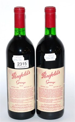 Lot 2315 - Penfolds Grange Bin 95 1989 (x2) (two bottles) U: top shoulder