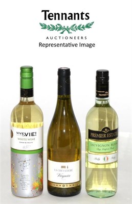 Lot 2328 - Viognier La Chevaliere 2014, Laroche (x3); Vive La Vie White NV (x2); Red Rock Chardonnay 2014, S E