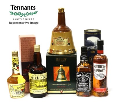 Lot 2338 - A Mixed Parcel of Whisky and Spirits Including: Southern Comfort, Bells, Jack Daniels, Famous...