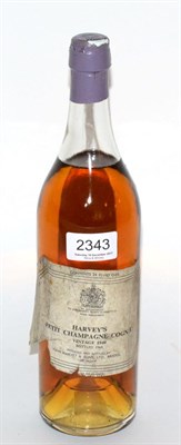 Lot 2343 - Harvey Petit Champagne 1940, bottled 1964 U: tatty and torn label, capsule nibbled