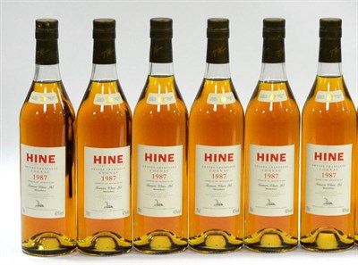 Lot 2345 - HINE Grande Champagne Cognac 1987, landed 1989, bottled 2003, 70cl, 40% (x6) (six bottles)