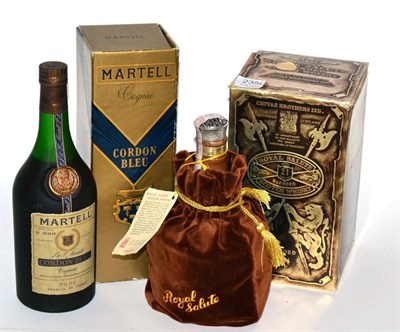 Lot 2350 - Martell Cordon Bleu, 700ml, oc; Chivas Regal Royal Salute 21 Year Old, oc (two bottles)