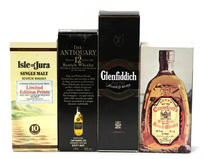 Lot 2366 - A Mixed Parcel of Whisky Comprising: Jura 10 Year Old Old Style, 75cl, 40%, Crawfords 5 Star,...