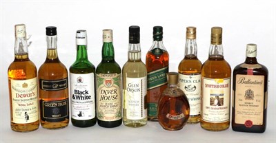 Lot 2367 - A Mixed Parcel of Whisky Including: Ballantines; Black and White; Dewars; Dimple (ten bottles)...