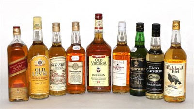 Lot 2370 - A Mixed Parcel of Whisky Including: Johnnie Walker; Old Farm; Highland Bird; John Barr (nine...