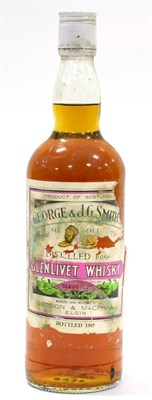 Lot 2396 - Glenlivet 1956 Bottled 1985,  75cl, 40% U: very torn and damaged label