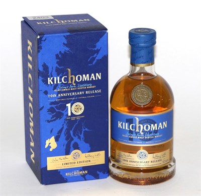 Lot 2403 - Kilchoman 10th Anniversary Release 10 Year Old, 2559/3000, 58.2%, 700ml, in original carton