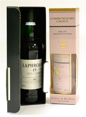 Lot 2409 - Laphroaig 15 Year Old,  70cl, 43%, in original carton; Caol Ila 1984 Connoisseurs Choice...