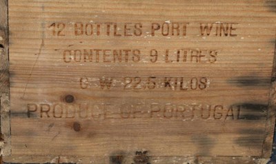 Lot 2252B - Warre 1970, vintage port, owc (twelve bottles) U: damaged owc and poor labels