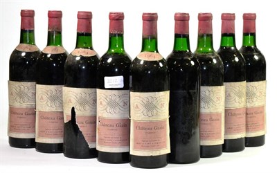 Lot 2012 - Chateau Gazin 1964, Pomerol (x9) (nine bottles) U: all upper shoulder to top shoulder, almost...