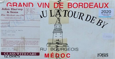 Lot 2020 - Chateau La Tour de By 1988, Medoc, oc (twelve bottles)