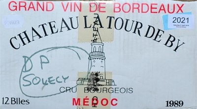 Lot 2021 - Chateau La Tour de By 1989, Medoc, oc (twelve bottles)