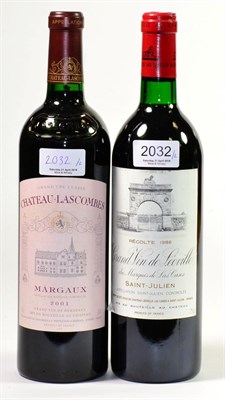 Lot 2032 - Chateau Leoville-Las Cases 'Grand Vin de Leoville' 1986, St Julien; Chateau Lascombes 2001, Margaux