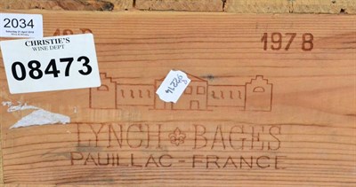 Lot 2034 - Chateau Lynch Bages 1978, Pauillac, owc (twelve bottles)