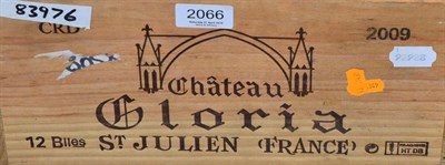 Lot 2066 - Pavillion de Leoville Poyferre 2010, St Julien (x6); Chateau Gloria 2009, St Julien (x6)...