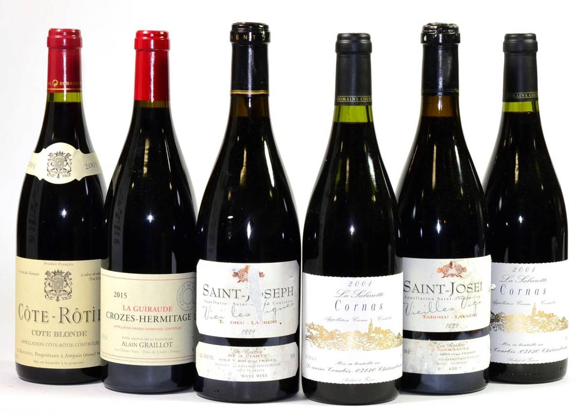 Lot 2091 - A Mixed Parcel From Rhone Comprising: Cote-Rotie "Cote Blonde" 2003;&nbsp; Rene Rostaing;...